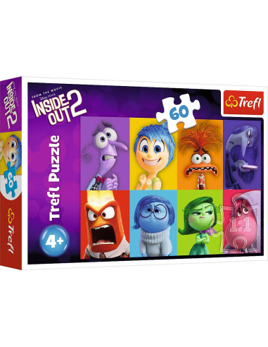 VV-17397,Puzzle Trefl 60 Disney Inside Out 2 Emotiile Copiilor