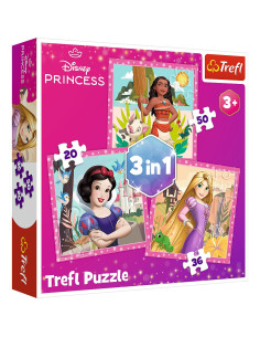 VV-34875,Puzzle Trefl 3in1 Disney Princess Flori Minunate