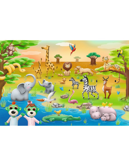 VV-14373,Puzzle Trefl 24 Maxi Babies And The Bear Safari