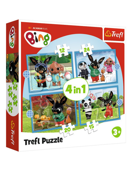 VV-34631,Puzzle Trefl 4in1 Acamar Films Happy Bing