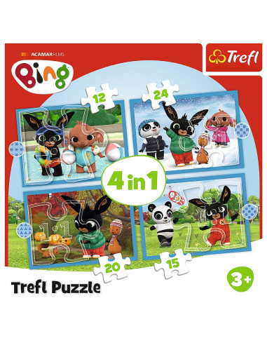 VV-34631,Puzzle Trefl 4in1 Acamar Films Happy Bing