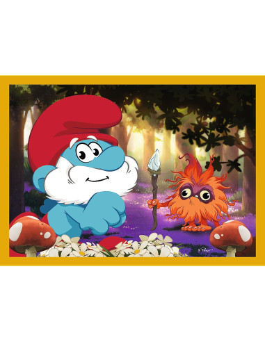 VV-34664,Puzzle Trefl 4in1 Strumfii Viata In Satul Strumfilor