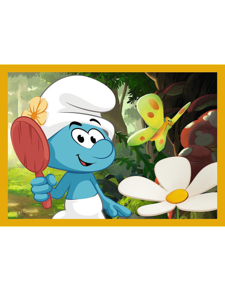 VV-34664,Puzzle Trefl 4in1 Strumfii Viata In Satul Strumfilor