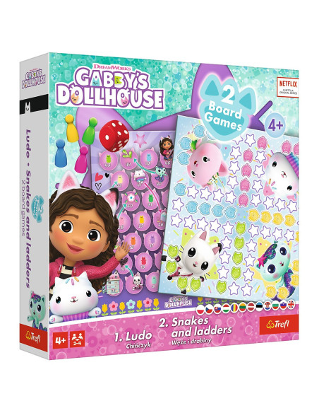 VV-02590,Joc Dream Works Gabbys House 2in1 Ludo Si Serpisori Scari