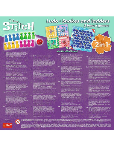 VV-02656,Joc Disney Stitch 2in1 Ludo Si Serpisori Scari