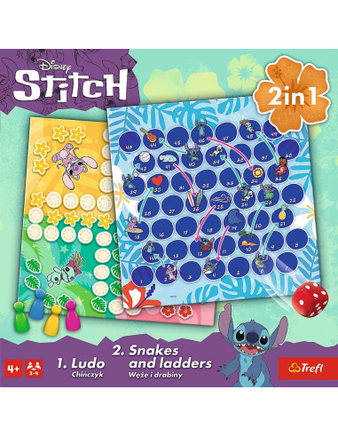VV-02656,Joc Disney Stitch 2in1 Ludo Si Serpisori Scari