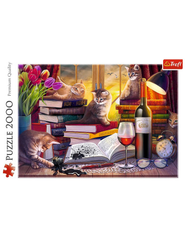 VV-27126,Puzzle Trefl 2000 Noaptea Pisicilor