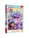 VV-34433,Puzzle Trefl 2x24 Gabbys Dollhouse Aventurile Lui Gabby