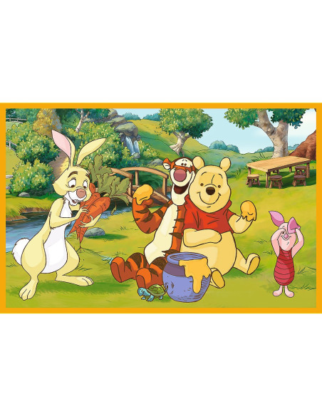 VV-34436,Puzzle Trefl 2x24 Disney Winnie The Pooh Zi De Joaca Cu Winnie Si Prietenii