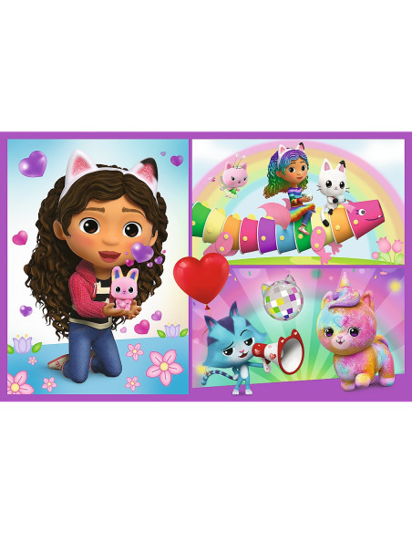 VV-34438,Puzzle Trefl 2x70 Gabbys Dollhouse Aventurile Lui Gabby