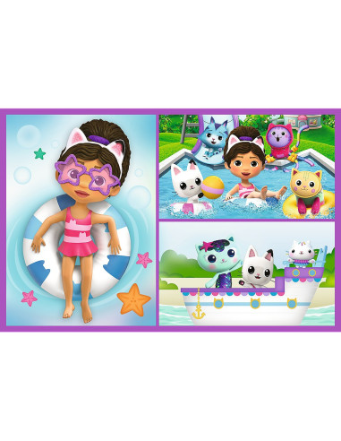 VV-34438,Puzzle Trefl 2x70 Gabbys Dollhouse Aventurile Lui Gabby