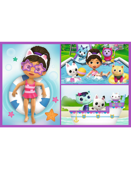 VV-34438,Puzzle Trefl 2x70 Gabbys Dollhouse Aventurile Lui Gabby