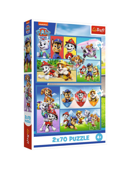 VV-34441,Puzzle Trefl 2x70 Patrula Catelusilor Echipa Catelusilor