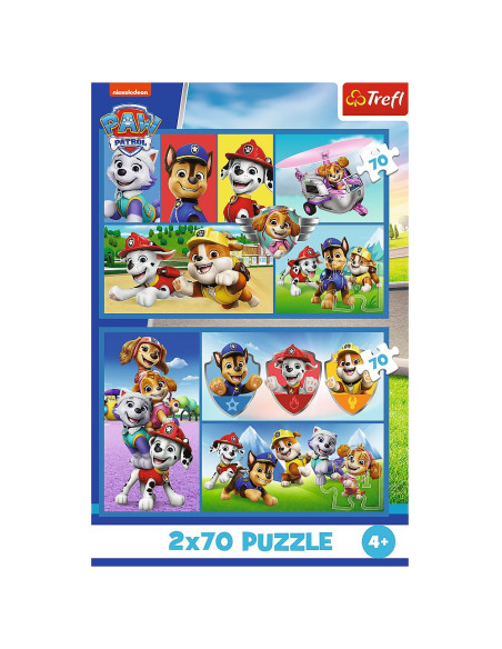VV-34441,Puzzle Trefl 2x70 Patrula Catelusilor Echipa Catelusilor