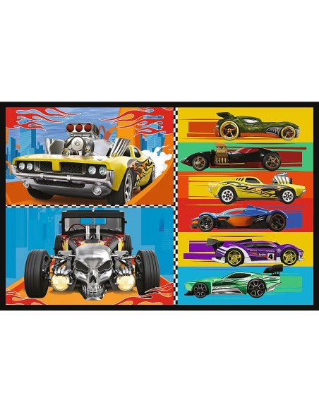VV-34442,Puzzle Trefl 2x70 Hot Wheels Masini