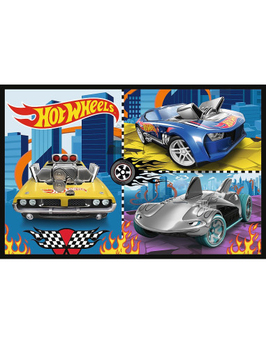 VV-34442,Puzzle Trefl 2x70 Hot Wheels Masini