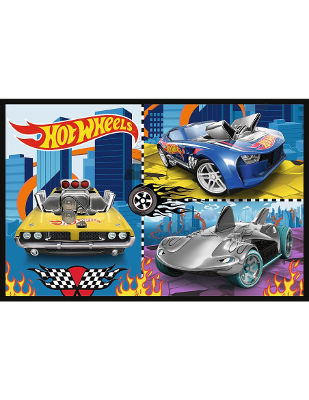 VV-34442,Puzzle Trefl 2x70 Hot Wheels Masini