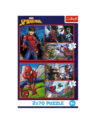 VV-34443,Puzzle Trefl 2x70 Marvel Spider-man Aventurile Lui Spider-man