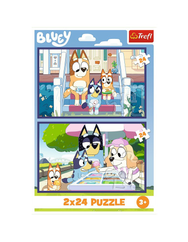 VV-34446,Puzzle Trefl 2x24 Bluey Distractie Cu Bluey