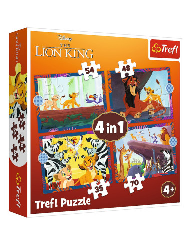 VV-34653,Puzzle Trefl 4in1 Disney Regele Leu