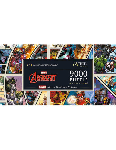 VV-81022,Puzzle Trefl Uft 9000 Marvel Avengers Prin Universul Comic