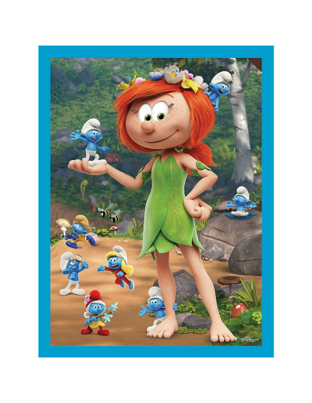 VV-93656,Puzzle Trefl 2in1 Memo Strumfii Si Prietenii Lui