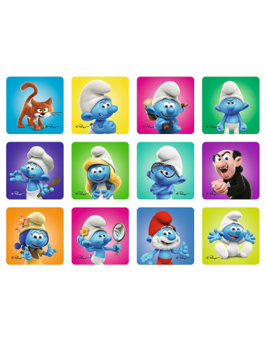 VV-93656,Puzzle Trefl 2in1 Memo Strumfii Si Prietenii Lui