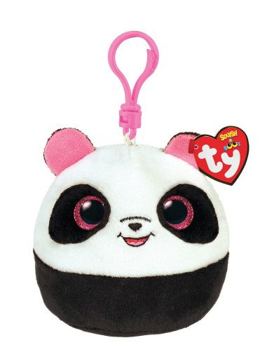 TY39571,Plus Breloc Ty 8.5cm Squishy Beanies Panda Bamboo