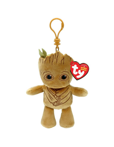 TY34005,Plus Breloc Ty 8.5cm Beanie Babies Marvel Groot