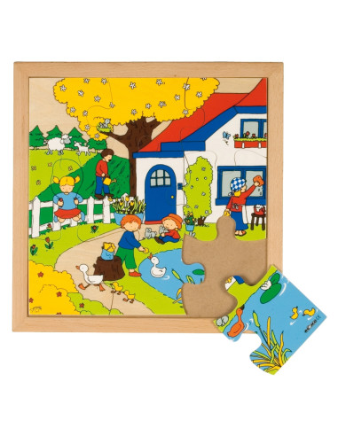 E522855,Puzzle lemn primavara, Educo