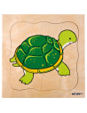 E522221,Puzzle de dezvoltare cu patru straturi BROASCA TESTOASA 24x24 cm, grosime 2cm