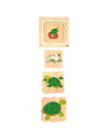 E522221,Puzzle de dezvoltare cu patru straturi BROASCA TESTOASA 24x24 cm, grosime 2cm