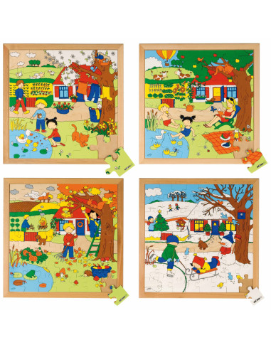 E522116,Puzzle cu anotimpuri 2 - set de 4