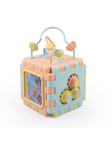 D5192,Cub 2 in 1 cu activitati - Pastel