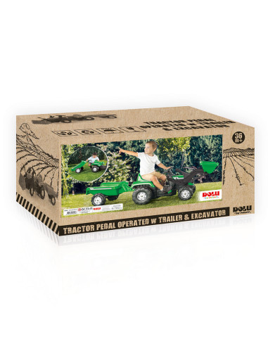 D8048,Excavator cu pedale si remorca