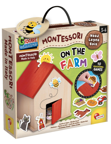 L105403,Joc Montessori din lemn - La ferma