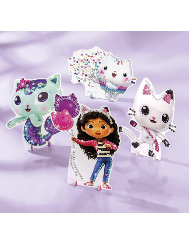 TT420366,Set 3 in 1 Gabby's Dollhouse - Bratari, carioci de suflat & pictura cu diamante