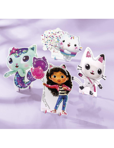 TT420366,Set 3 in 1 Gabby's Dollhouse - Bratari, carioci de suflat & pictura cu diamante