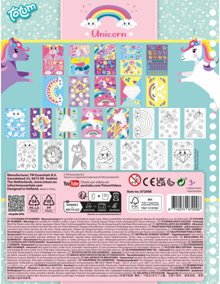TT072008,Carticica cu activitati si abtibilduri - Unicorn
