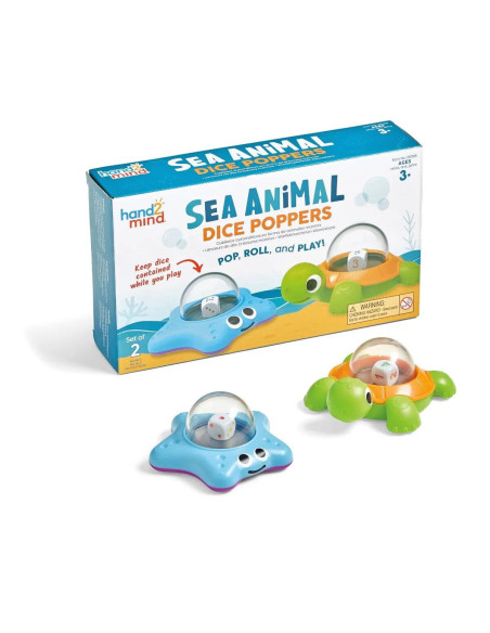95388,Butoane cu zaruri - Animalute marine