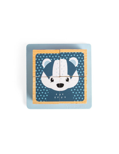 33027,Puzzle cubic - Animalute vesele