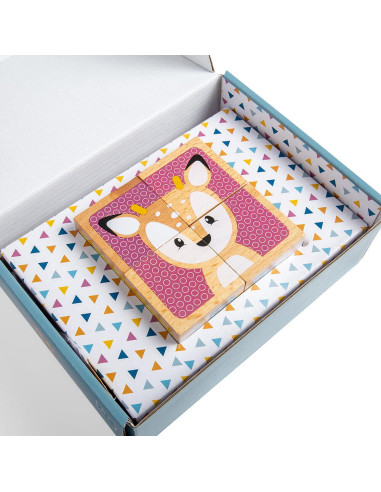 33027,Puzzle cubic - Animalute vesele