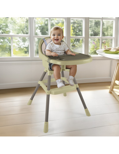 D7568,Scaun de masa premium cu perna - Verde Eco