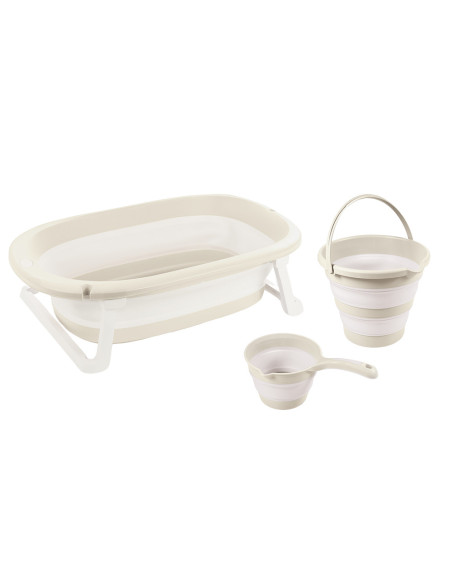 D7271,Set 3 in 1 cu cadita pliabila - Bej