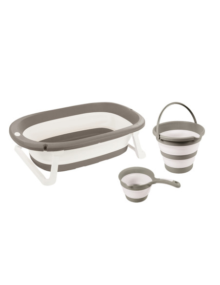 D7273,Set 3 in 1 cu cadita pliabila - Gri
