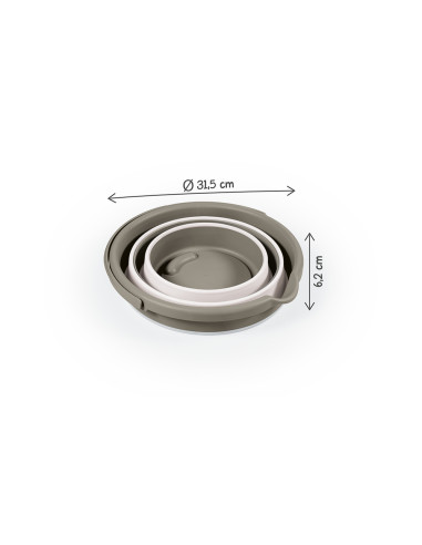 D7273,Set 3 in 1 cu cadita pliabila - Gri