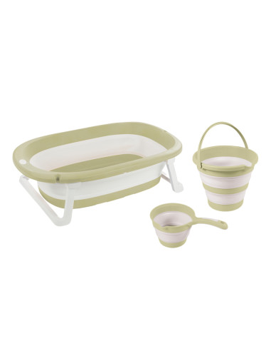 D7272,Set 3 in 1 cu cadita pliabila - Verde eco