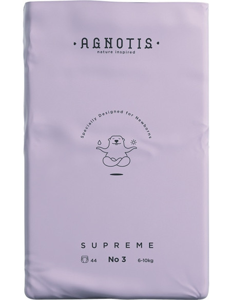 UP-agn_snr3,Scutece hipoalergenice Supreme Agnotis, marimea nr. 3, 6-10 kg, 44 bucati