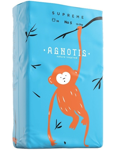 UP-agn_snr5,Scutece hipoalergenice Supreme Agnotis, marimea nr. 5, 13-17 kg, 38 bucati