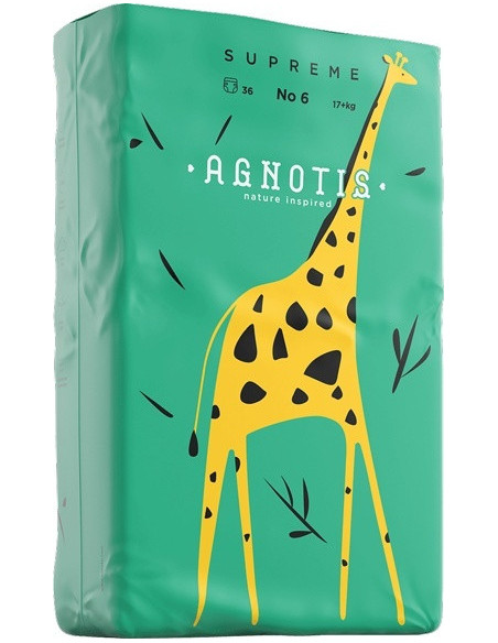 UP-agn_snr6,Scutece hipoalergenice Supreme Agnotis, marimea nr. 6, 17+ kg, 36 bucati